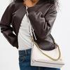 Coach Juliet 25 Logo Zip Closure Leather Shoulder Tote Bag Medium Women handbags Chalk CW640-B4HA