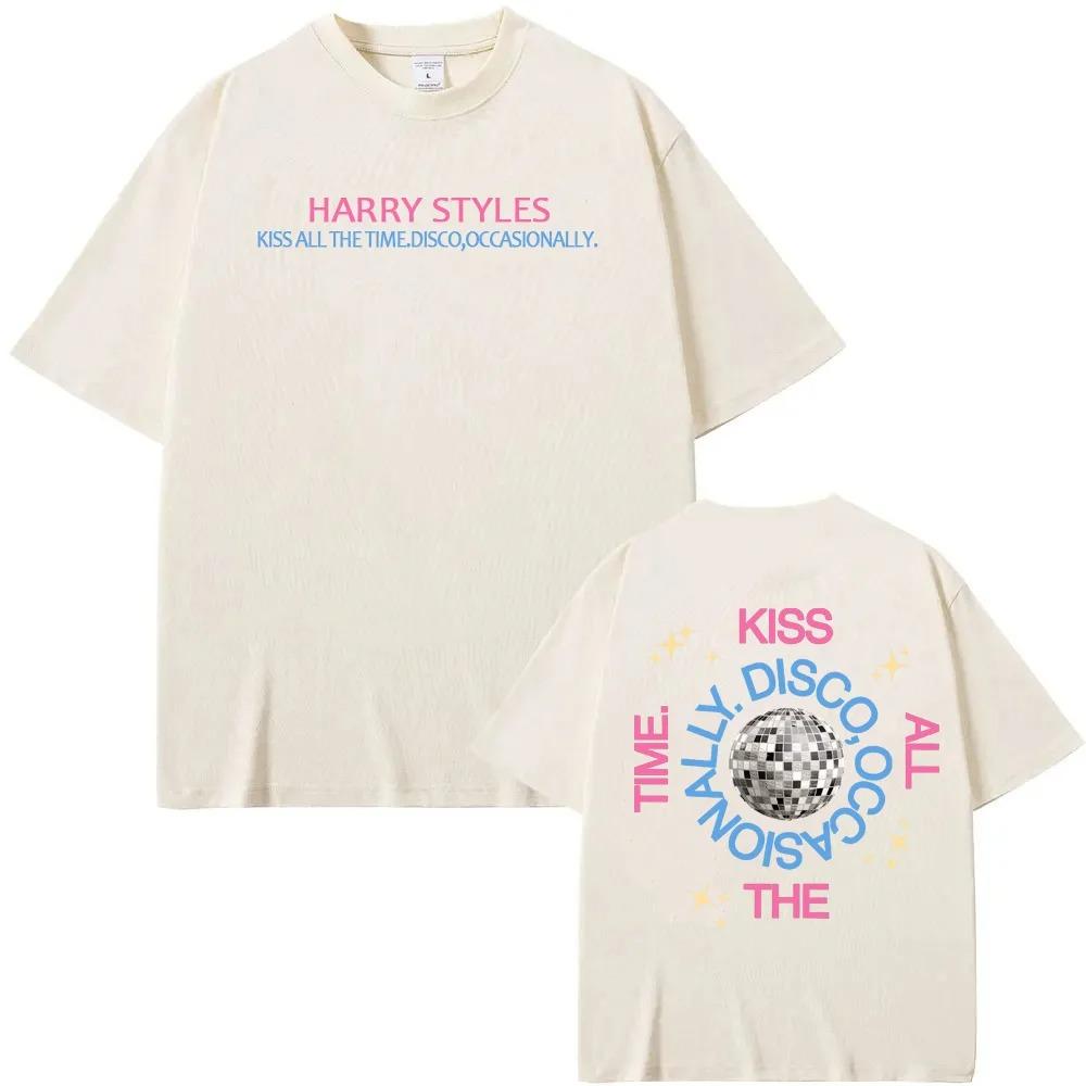 Harry Styles Kiss All The Time Disco Occasionally 2026 Album TShirt Premium Cotton Harajuku Comfortable Women and Unisex Tshirts