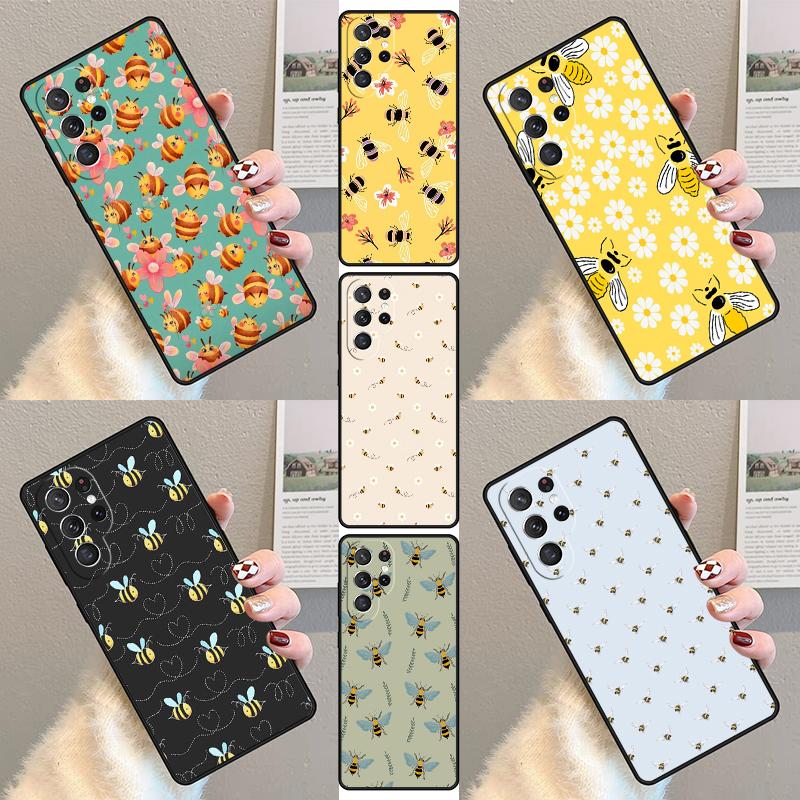 Чехол для телефона с пчелами для Samsung Galaxy S25 S23 S30 S21 S20 FE S24 S22 Ultra Note 10 20 Plus Силиконовый чехол lite