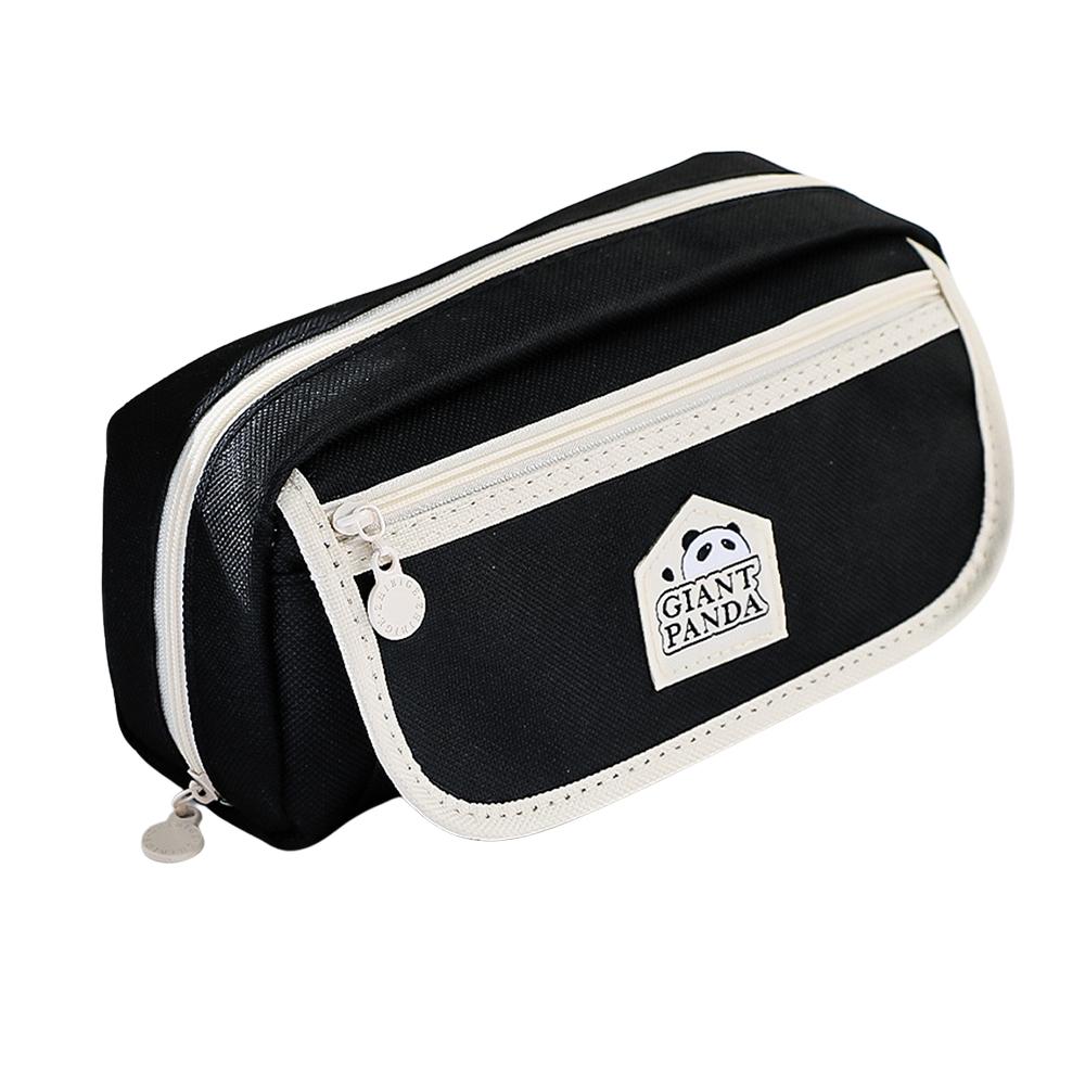 Cute Panda Pencil Case Large Capacity Pencil Pouch 3-Layer Durable and Easy To Clean Zipper Pocket