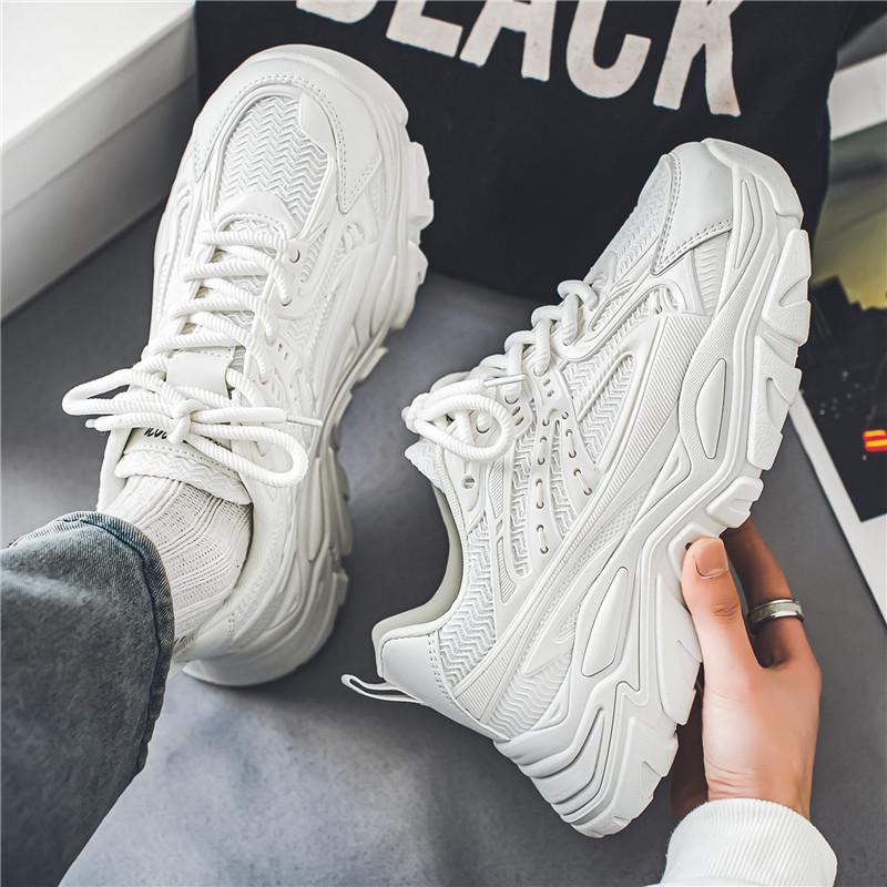 Мужская обувь Ins Dad Shoes Спортивные маленькие белые туфли Модная обувь Универсальный весенний тренд Универсальная повседневная обувь с низким верхом