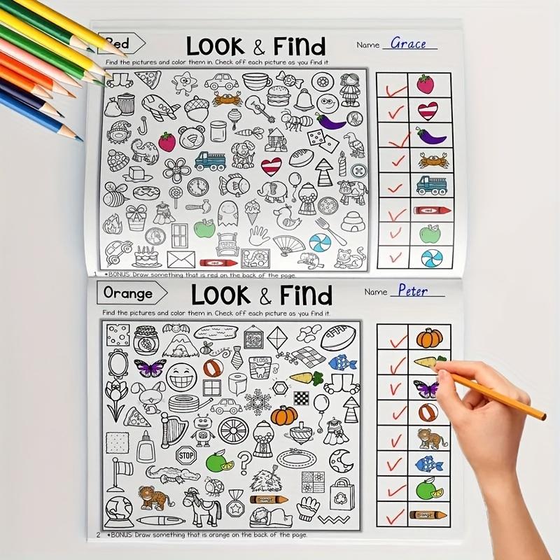 Find Items Coloring Book Observation And Focus Enlightenment Coloring Book Fun Early Education Material School Supplies