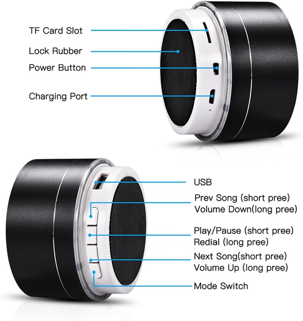 Portable Wireless Bluetooth Audio Subwoofer USB Wireless Speaker Suitable for Outdoor Crawling and Riding Travel