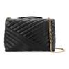 Tory Burch Kira Quilted Leather Chain Shoulder Strap Leather Crossbody Bag Large Women bags Black 90446-001