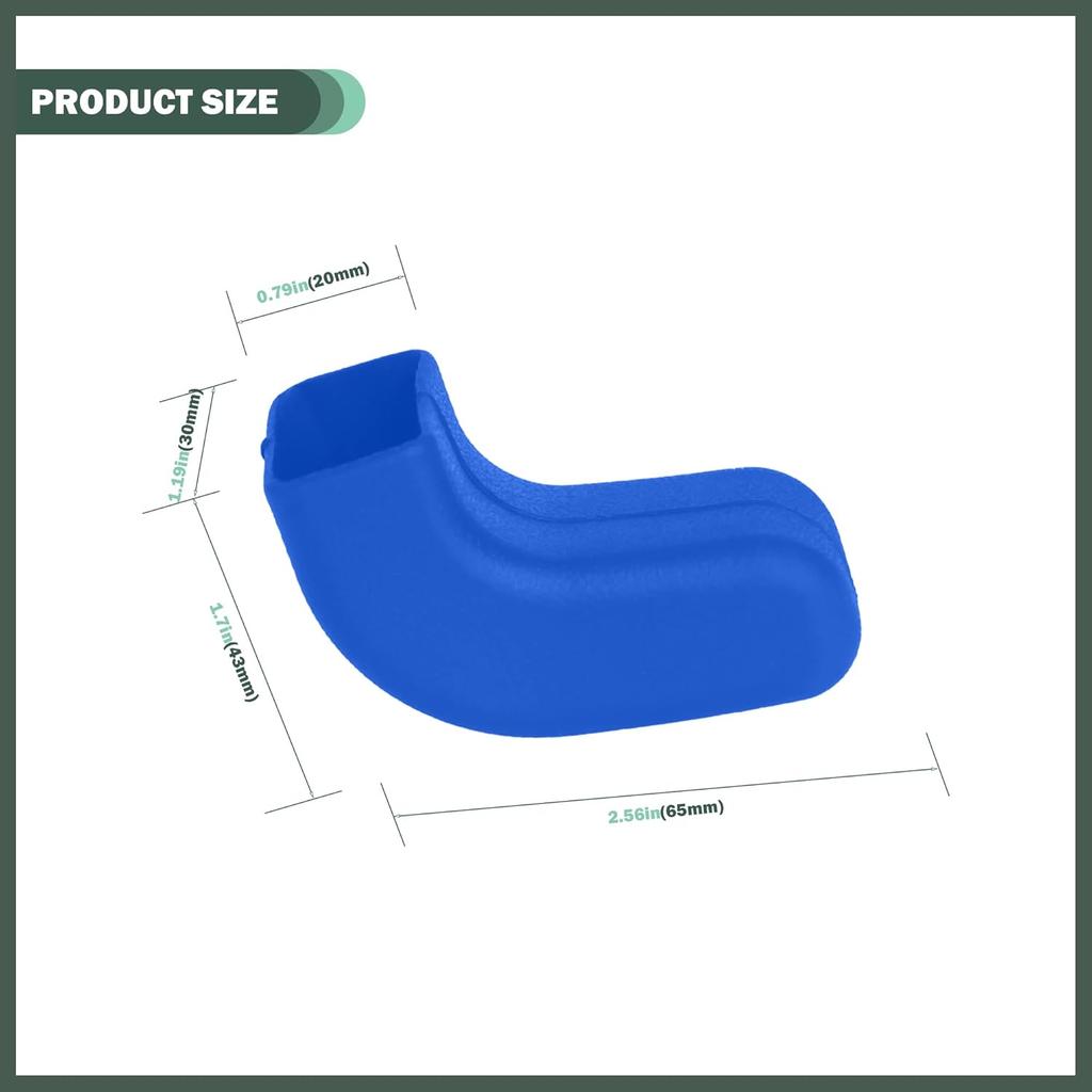 Blue Factory Bumper Tow Hook Covers Fit For Jeep Wrangler JK JL & Gladiator JT 2007- Front Bumper, Add Cushioned Grip To Tow Strap Recovery, Protect