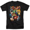 Justice League Of America The League'S All Here Mens T Shirt Black Offi
