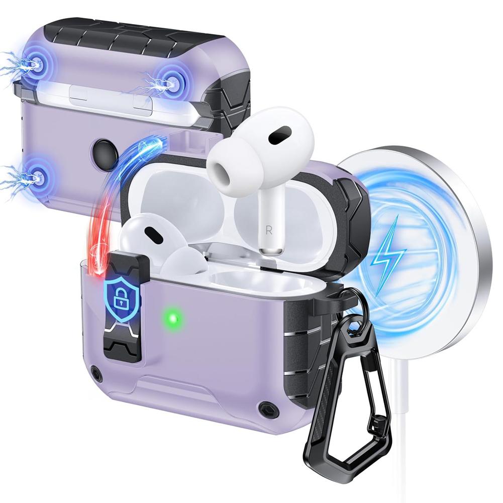 Автоматическое открытие для чехла AirPods Pro 3-го поколения с магнитом, совместим с зарядным чехлом Apple AirPods, полная защитная крышка с брелоком