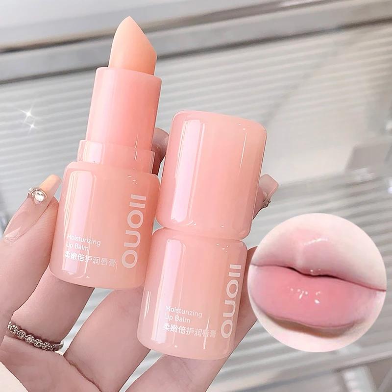1Pc Peach Moisturizing Lip Balm Colorless Hydrating Lips Mask Stick Reduce Lip Lines Lip Care Transparent Change Lipstick