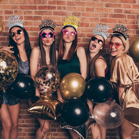 Новогодняя повязка на голову, светоотражающий аксессуар для головы, создающий атмосферу, повязка для волос с Новым годом на Рождество