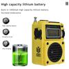 HRD-701 Full-Band Digital Radio Subwoofer TF Card Playback Digital Radio FM MW SW WB Receiver Built-in 1000mAh Lithium Battery