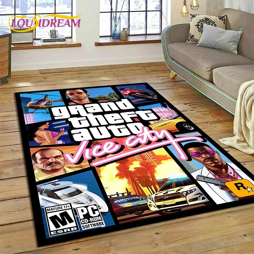 3D Игровой ковер Grand Theft Auto для гостиной, спальни, домашнего декора, противоскользящий коврик-подстилка для дивана, прикроватный коврик