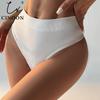 Женские однотонные трусики, сексуальные трусики-стринги со средней посадкой, женское мягкое нейлоновое нижнее белье, эластичные трусики-стринги с Т-образной спинкой