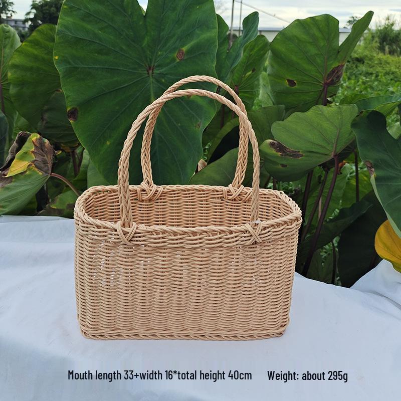 Плетеная сумка из ротанга - Фруктовая и Пикниковая корзина