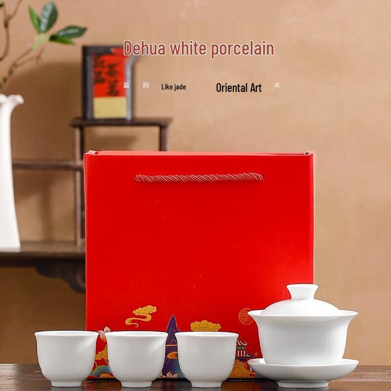 Chinese Ink Wash Ceramic Kung Fu Tea Set