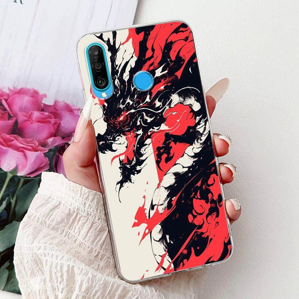 Для Huawei P30 Lite P 30 P30 Pro Крутой Чехол для Телефона с Рисунком Дракона и Тигра Для Huawei P30 P30Pro P30lite Мягкие Силиконовые TPU Чехлы