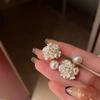 Shell Pearl Ball Shape Stud Earrings For Women Wedding Jewelry