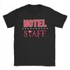 Hazbins Hotels Staff Men T Shirts Novelty Tee Shirt Short Sleeve O Neck T Shirts Cotton Plus Size Clothing