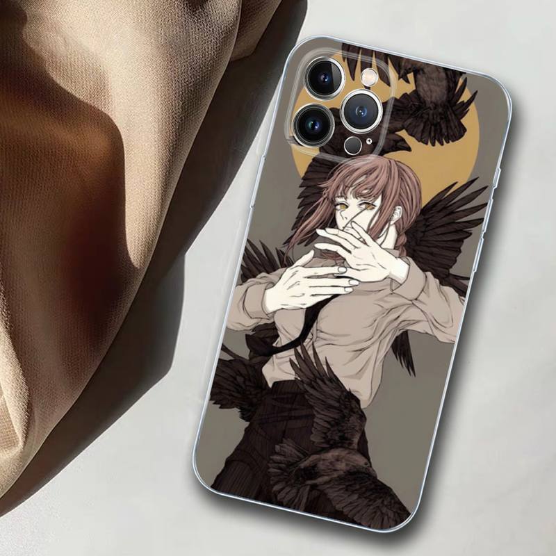 Makima Chainsaw Man манга аниме чехол для телефона мягкий силиконовый чехол для iphone 14 13 12 11 Pro Mini XS MAX 8 7 6 Plus X XS XR чехол