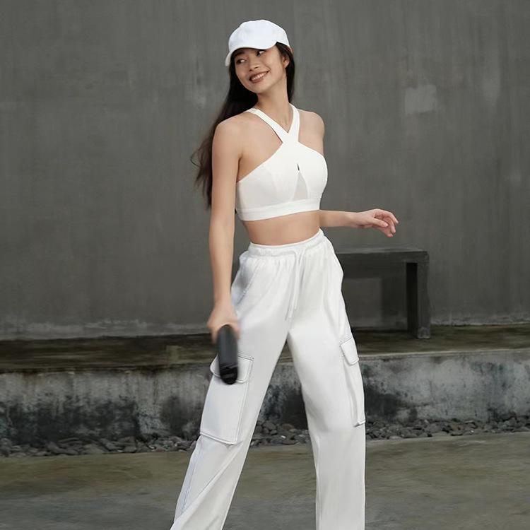 Женские дышащие сетчатые топы для йоги с накладками на грудь - Спортивная одежда для фитнеса