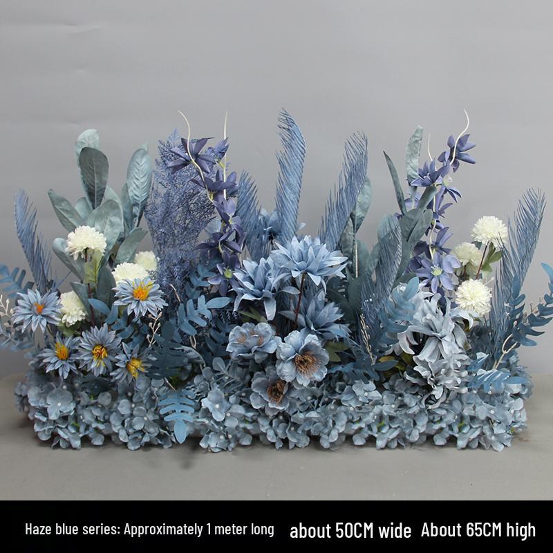 Wedding Aisle Floral Arrangement: Artificial Flower Basket & Row Decoration