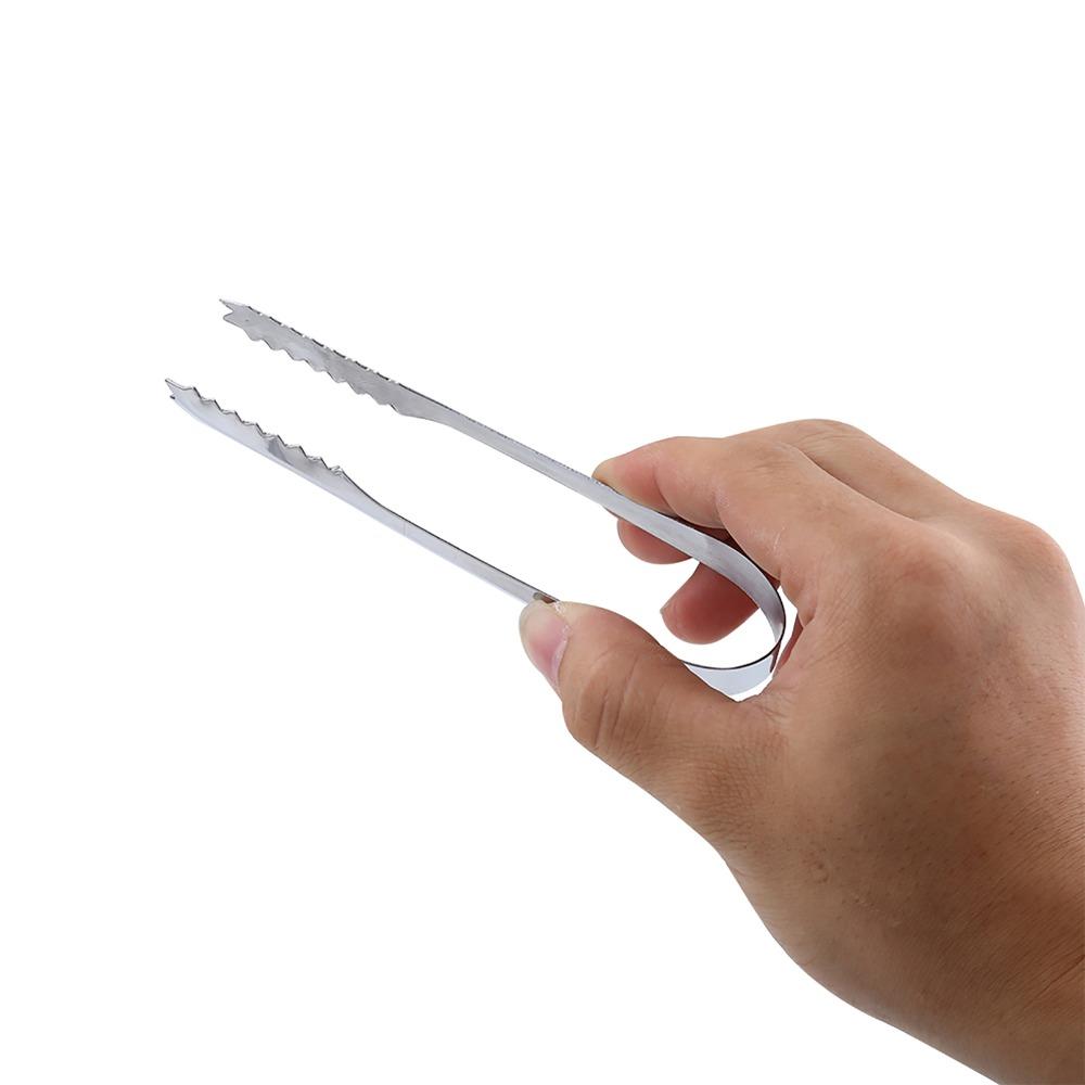 5pcs Silver Ice Tongs Mini Kitchen Tongs Professional Bar Tongs Wedding