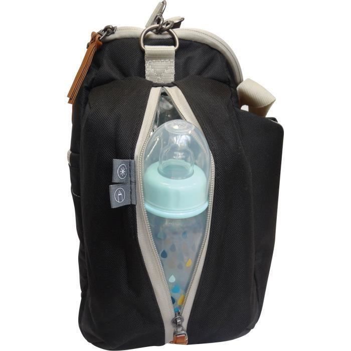 Sac à langer - beaba - sydney ii - modulable - grande contenance - noir