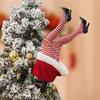 Christmas Elfs Leg Tree Pendant Swinging Elfs Leg Xmas Tree Topper Garland Poseable Plush Leg Christmas Tree Party Home Decor