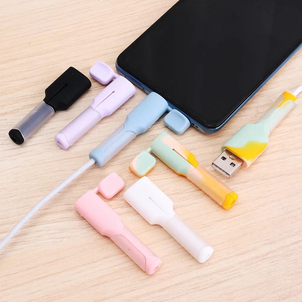 Мягкий силиконовый чехол для сматывания кабеля зарядного устройства USB Type C, защитный чехол от поломки для Xiaomi Huawei OPPO VIVO, чехол для линии передачи данных