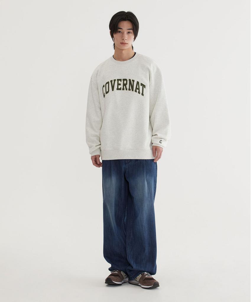 COVERNAT Arch Logo Sweatshirt Oatmeal