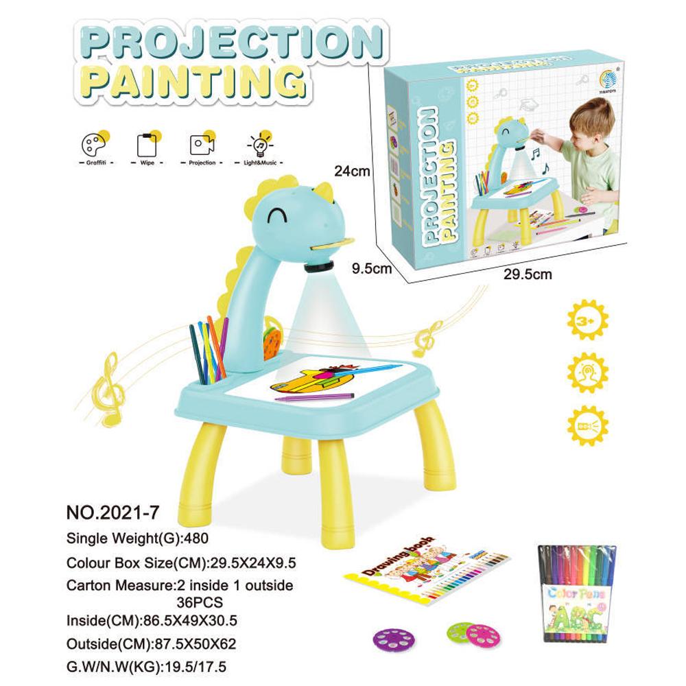 Детский мини-светодиодный проектор для рисования, художественный стол, светящаяся игрушка для детей, доска для рисования, небольшой стол, обучающий инструмент для рисования, ремесло
