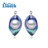 LSOOYH Cloisonne 6-7 мм натуральный пресноводный жемчуг серьги модные серьги-гвоздики в виде листьев для женщин подарок на день рождения