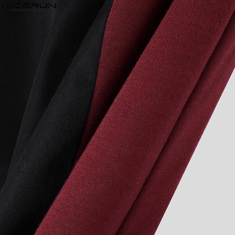 INCERUN Комплекты из двух предметов: мужские укороченные топы с коротким рукавом и длинные повседневные брюки, комплекты карго