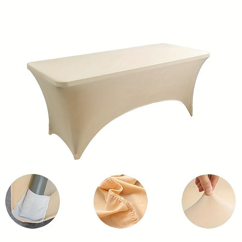 Белая/черная высокая эластичная скатерть для свадебной вечеринки, красоты, массажа, эластичная скатерть для отеля, дня рождения, прямоугольная скатерть