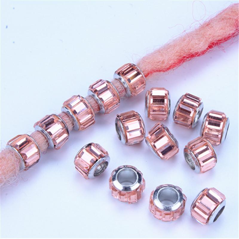 5pcs/bag Silver Metal Hair Rings Braid Dreadlocks Bead Hair Cuffs Dread Tube Charm Dreadlock for DIY Hair Accessaries