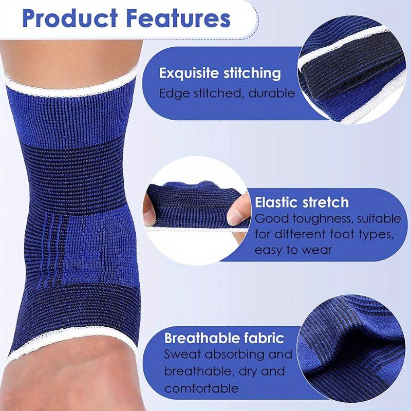 1Pair Ankle Brace Compression Sleeve, Ankle Support for Women & Men, Ankle Compression Sock for Sprain, Swelling, Plantar Fasciitis