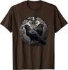 Huginn Muninn Ravens Norse Mythology Viking Symbol Graphic T-Shirt Unisex Casual Cotton Tee