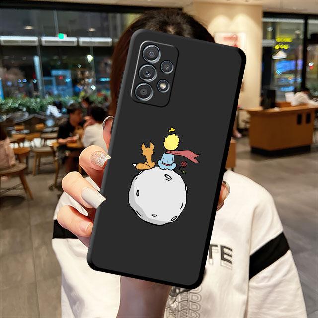 Черный чехол для телефона «Маленький принц» для Samsung Galaxy A71 A11 A12 A13 A32 A52 5G A22 A72 A21s A51 4G A52s A33 A53 A41, сумка