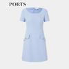 PORTS Women's Elegant Short Sleeve Commuter Dress