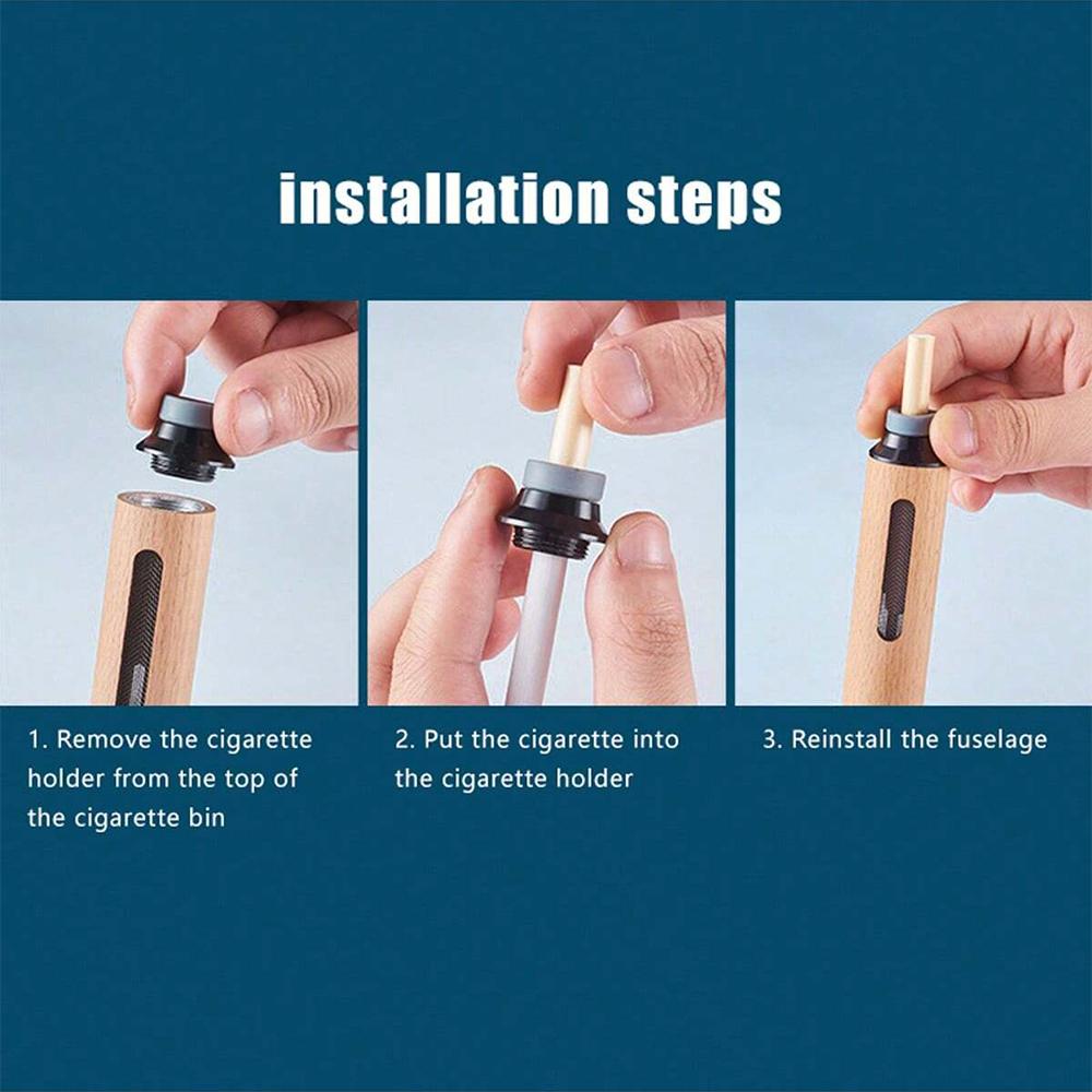Auto Car Ashtray Car Interior Decoration Dust-free Smoking Ash Holder Wood Creative Filter Anti Tool Soot-flying Ashtray