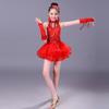 Professional Kids Latin Dance Dress Tassel Stage Costume Dance Performance Outfits  Show Costumes