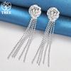 925 Sterling Silver Romantic Rose Flower Earrings Jewelry