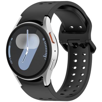 Для Samsung Galaxy Watch7 44мм/FE 40мм Ремешок для часов Замена Силиконовый ремешок с двойной застежкой