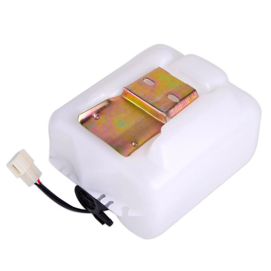 Universal 12V Metal White Car 2 Pin Windshield Washer Reservoir Pump Bottle Tank Kit Jet Switch Clean Tool For Classic Cars