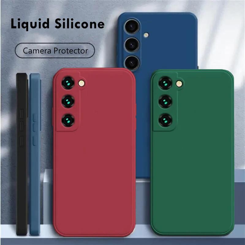 A55 A35 A15 A05S Case Luxury Matte Liquid Silicone Soft Phone Cases For Samsung Galaxy S24 S23 Ultra Plus FE A05 A05S A15 A35 A55 5G Shockproof Cover