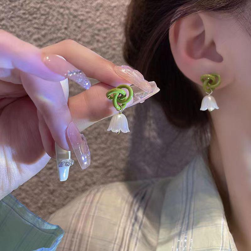 Серьги из стерлингового серебра «Ландыш» — элегантные, модные, универсальные летние серьги в лесном стиле для женщин