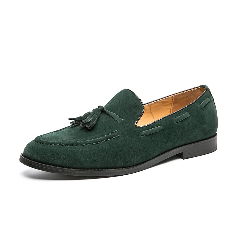 2025 Новые лоферы из мягкой замши для мужчин, с кисточками, слипоны, кожаные повседневные туфли, желтые мокасины, классические деловые туфли