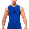 Do The Work Summer Fitness Bodybuilding Gym Sports Personality Trend Printed Wide Shoulder O-neck Mesh Breathable Casual Tank Top