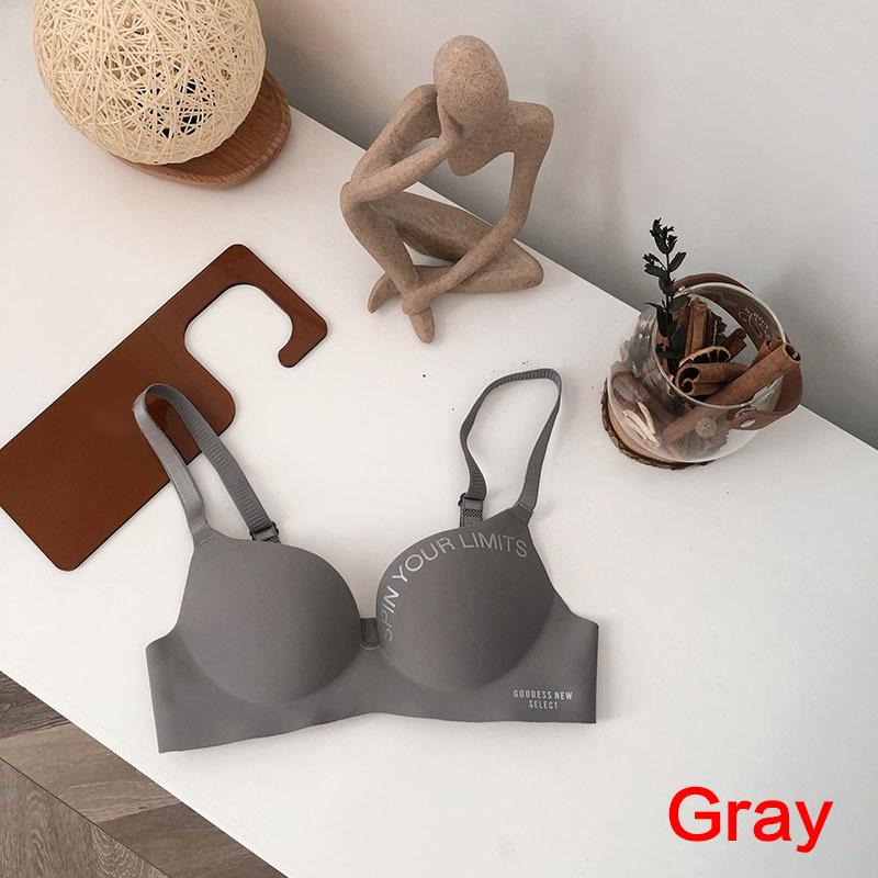 Женская Мода Комфортный Дышащий Бесшовный Мягкий Бюстгальтер Пуш-ап Однотонное Нижнее Белье Сексуальное Кружевное Белье EMA