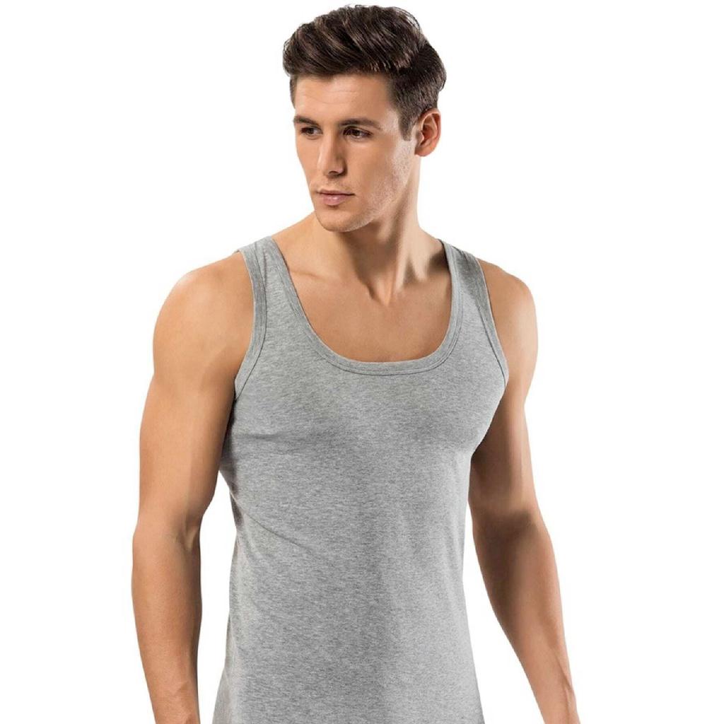 Мужская белая майка в рубчик, 100% хлопок, 3 шт.