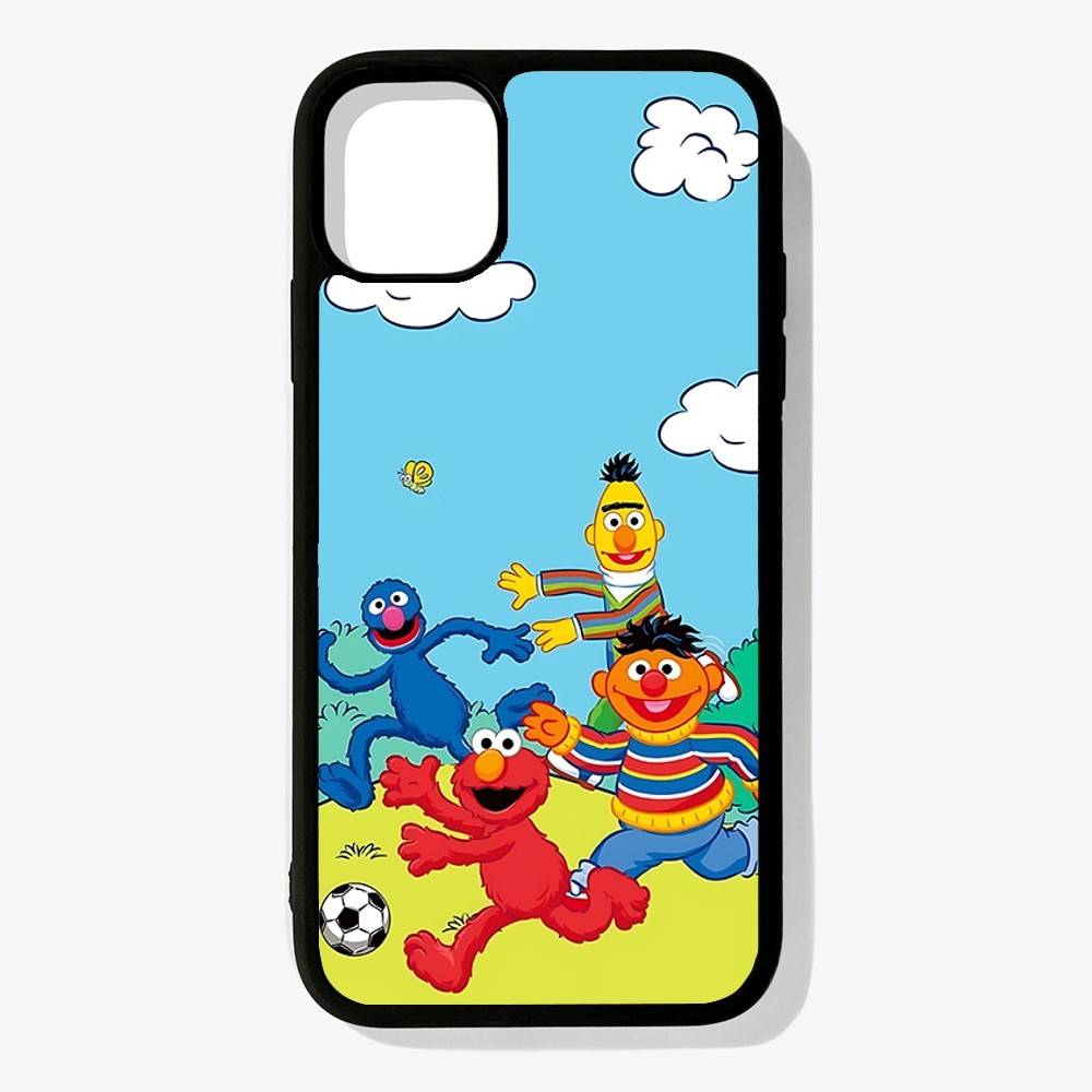 Cartoon S-Sesame S-Street Phone Case For IPhone 17 16 Pro Max 11 12 13 14 15 Hard PC+TPU Bracket Back Cover